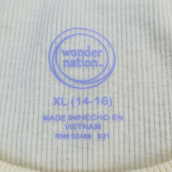 💜Wonder Nation Yellow Ribbed Sleeveless Top Girl's XLarge - Picture 6 of 8